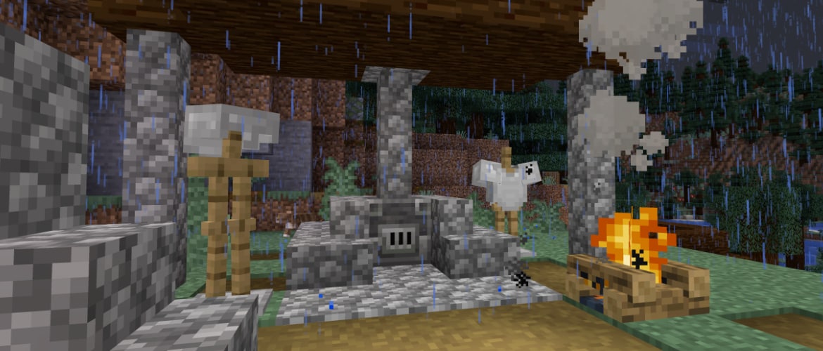 Suporte de armaduras com equipamento no Minecraft
